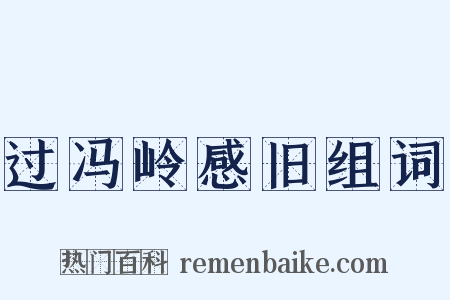 过冯岭感旧组词是什么意思的图片